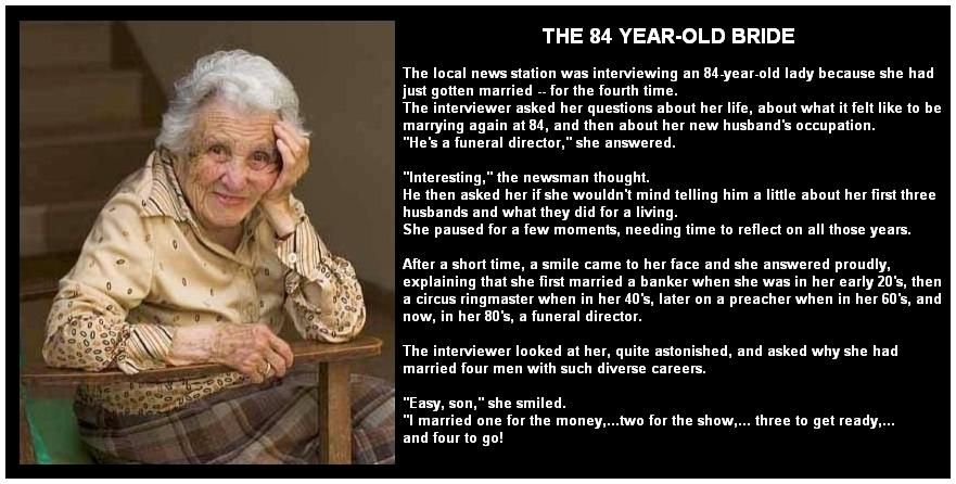 84 Year Old Bride